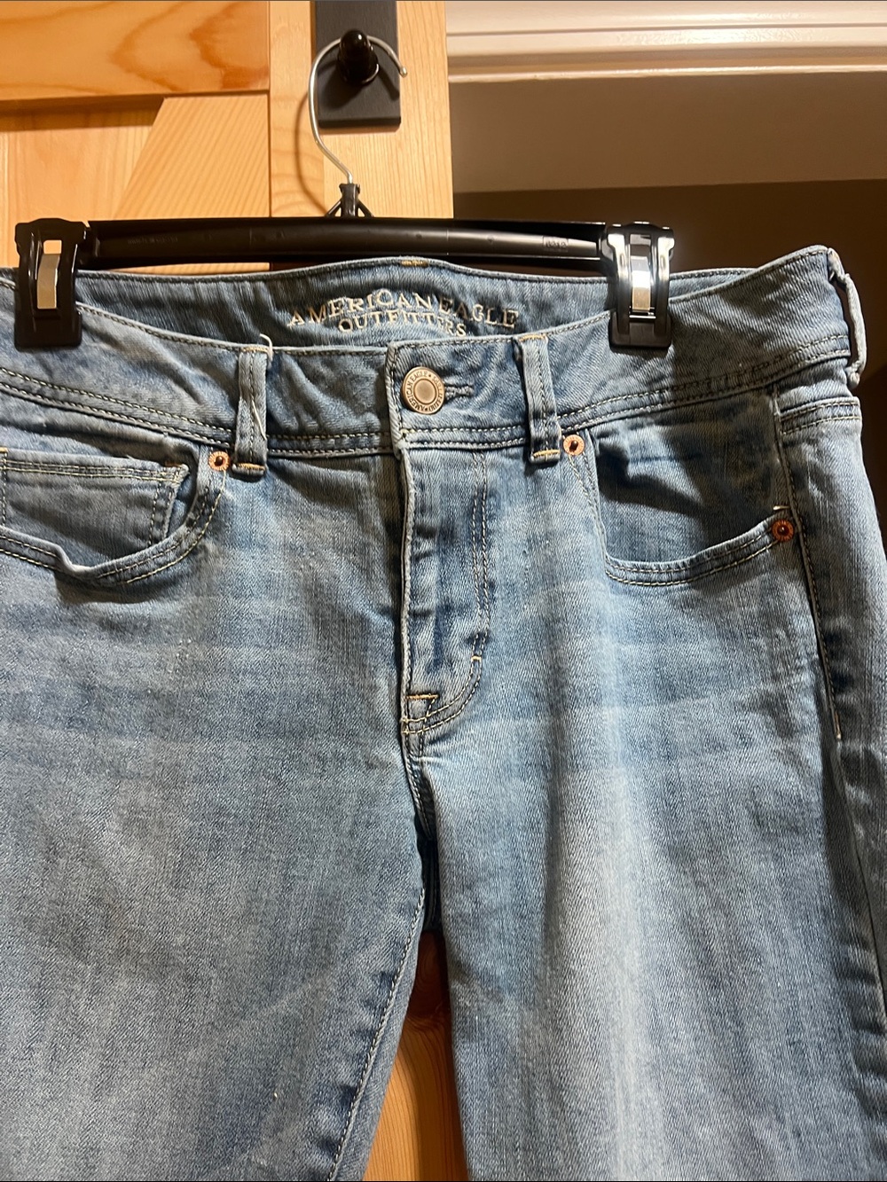 American Eagle Outfitters Light Blue kick boot style jeans size 12